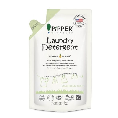 PIPPER STANDARD Laundry Detergent Refill Lemongrass Scent (Made From Pineapple Fermentation) 750ml