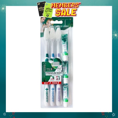 DENTISTE - Premium Soft Toothbrush Set consist Toothbrush 3s + Toothpaste 5g x 3s