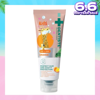 DENTISTE Kids Postbiotics Toothpaste Orange Flavor For 1yr old Above (For Perfect Gum & Cavity Protection) 60g
