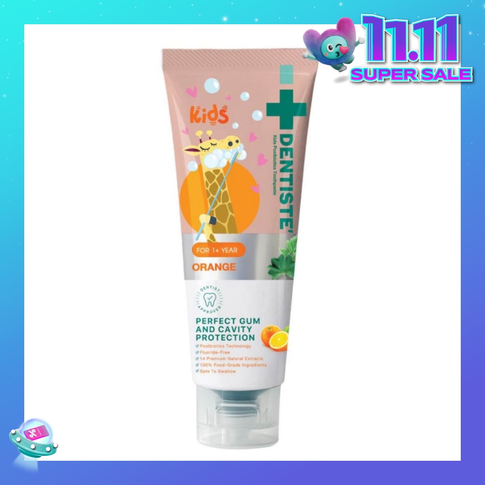 Kids Postbiotics Toothpaste Orange Flavor For 1yr old Above (For Perfect Gum & Cavity Protection) 60g