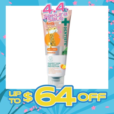 DENTISTE - Kids Postbiotics Toothpaste Orange Flavor For 1yr old Above (For Perfect Gum & Cavity Protection) 60g