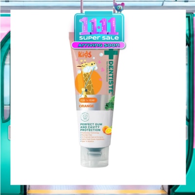 DENTISTE Kids Postbiotics Toothpaste Orange Flavor For 1yr old Above (For Perfect Gum & Cavity Protection) 60g image