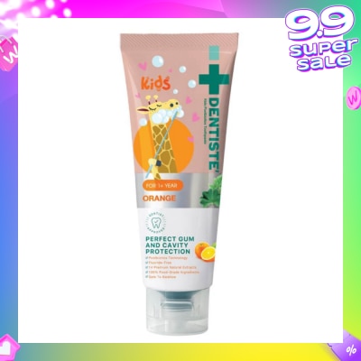 DENTISTE Kids Postbiotics Toothpaste Orange Flavor For 1yr old Above (For Perfect Gum & Cavity Protection) 60g