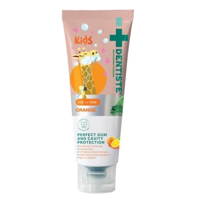 DENTISTE Kids Postbiotics Toothpaste Orange Flavor For 1yr old Above (For Perfect Gum & Cavity Protection) 60g