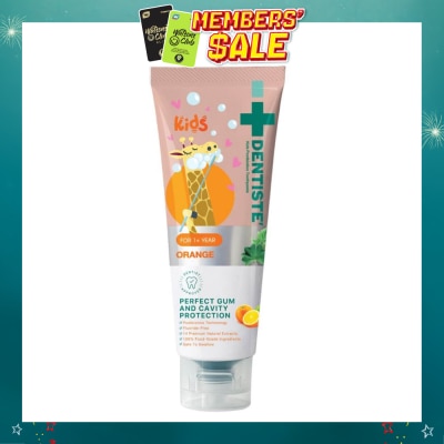 DENTISTE - Kids Postbiotics Toothpaste Orange Flavor For 1yr old Above (For Perfect Gum & Cavity Protection) 60g