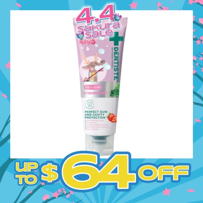 DENTISTE - Kids Postbiotics Toothpaste Strawberry Flavor For 1yr old Above (For Perfect Gum & Cavity Protection) 60g