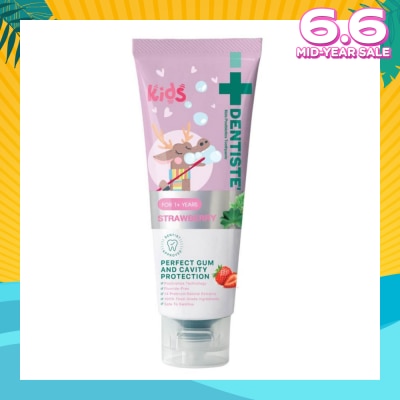 DENTISTE Kids Postbiotics Toothpaste Strawberry Flavor For 1yr old Above (For Perfect Gum & Cavity Protection) 60g