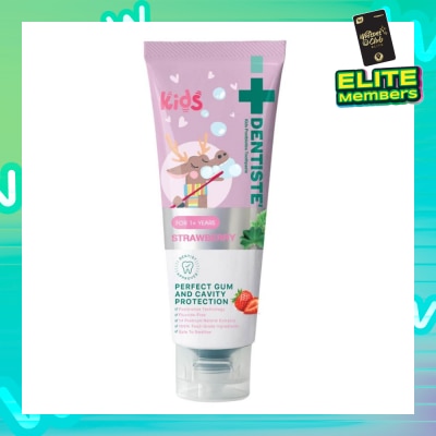 DENTISTE Kids Postbiotics Toothpaste Strawberry Flavor For 1yr old Above (For Perfect Gum & Cavity Protection) 60g