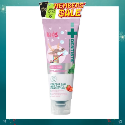 DENTISTE - Kids Postbiotics Toothpaste Strawberry Flavor For 1yr old Above (For Perfect Gum & Cavity Protection) 60g