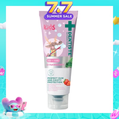 DENTISTE - Kids Postbiotics Toothpaste Strawberry Flavor For 1yr old Above (For Perfect Gum & Cavity Protection) 60g