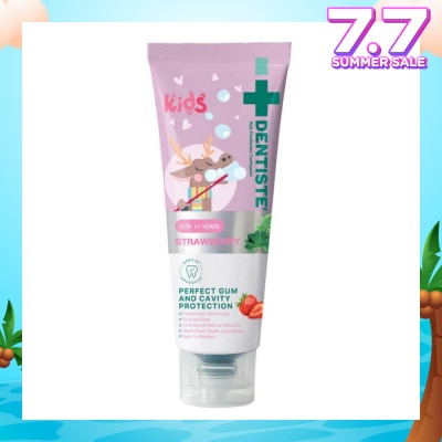 DENTISTE Kids Postbiotics Toothpaste Strawberry Flavor For 1yr old Above (For Perfect Gum & Cavity Protection) 60g