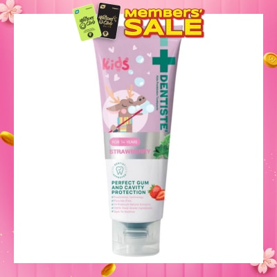 DENTISTE Kids Postbiotics Toothpaste Strawberry Flavor For 1yr old Above (For Perfect Gum & Cavity Protection) 60g