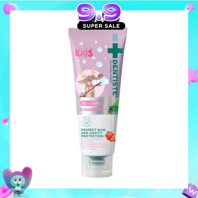 DENTISTE - Kids Postbiotics Toothpaste Strawberry Flavor For 1yr old Above (For Perfect Gum & Cavity Protection) 60g image