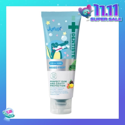 DENTISTE Kids Postbiotics Toothpaste Mixed Fruit Flavor For 6yrs old Above (For Perfect Gum & Cavity Protection) 60g