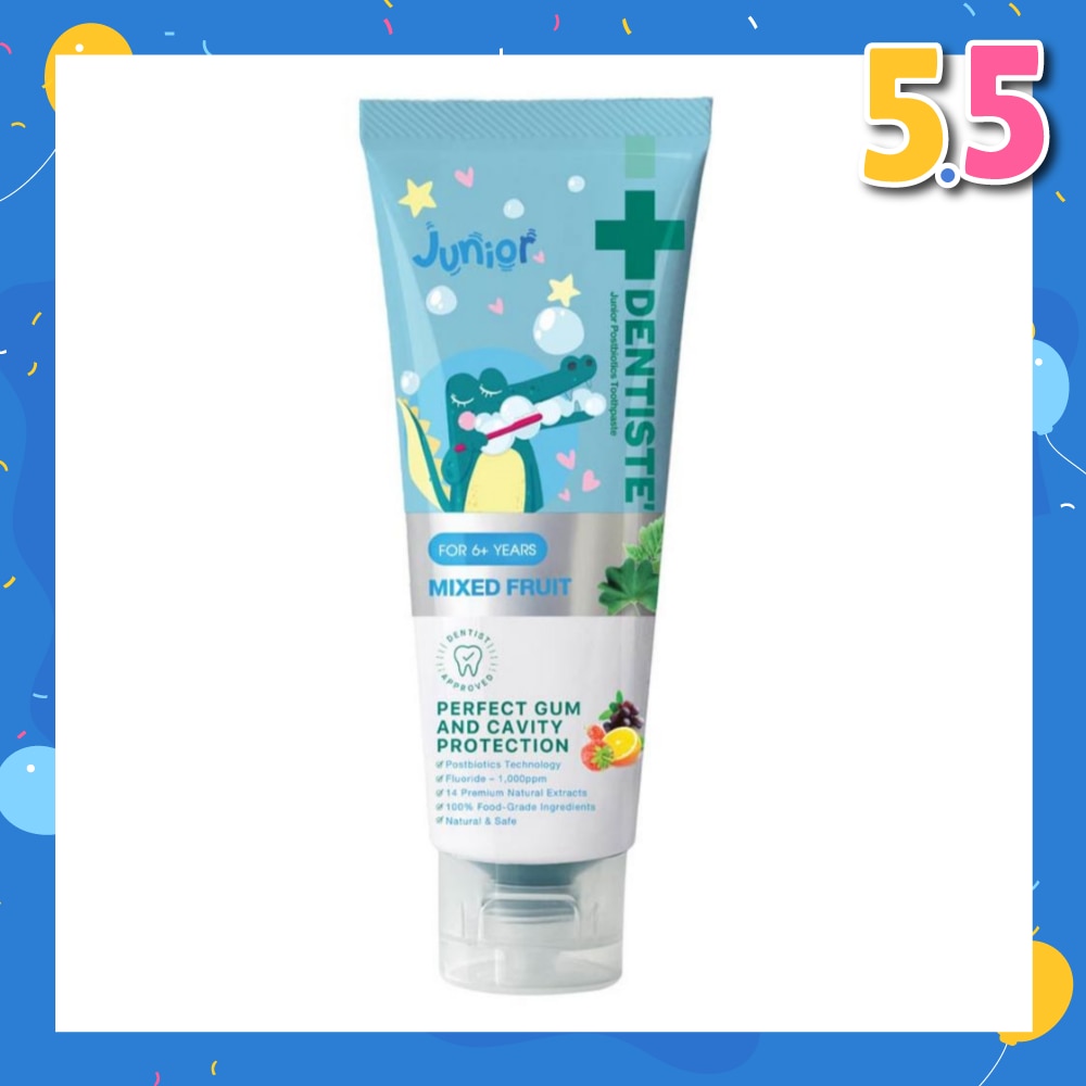 Kids Postbiotics Toothpaste Mixed Fruit Flavor For 6yrs old Above (For Perfect Gum & Cavity Protection) 60g