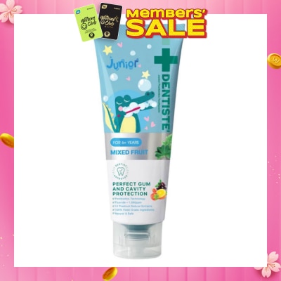 DENTISTE Kids Postbiotics Toothpaste Mixed Fruit Flavor For 6yrs old Above (For Perfect Gum & Cavity Protection) 60g