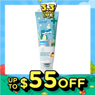 DENTISTE Kids Postbiotics Toothpaste Mixed Fruit Flavor For 6yrs old Above (For Perfect Gum & Cavity Protection) 60g