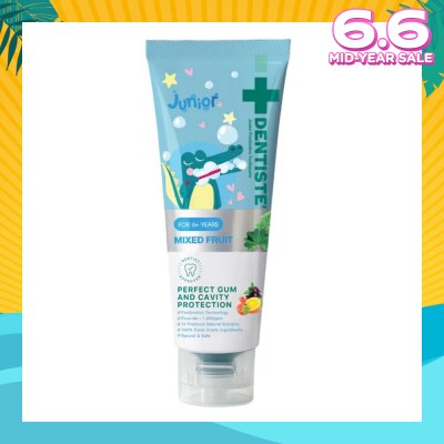 DENTISTE Kids Postbiotics Toothpaste Mixed Fruit Flavor For 6yrs old Above (For Perfect Gum & Cavity Protection) 60g
