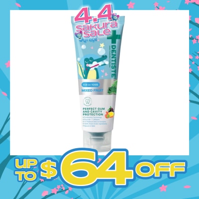 DENTISTE - Kids Postbiotics Toothpaste Mixed Fruit Flavor For 6yrs old Above (For Perfect Gum & Cavity Protection) 60g