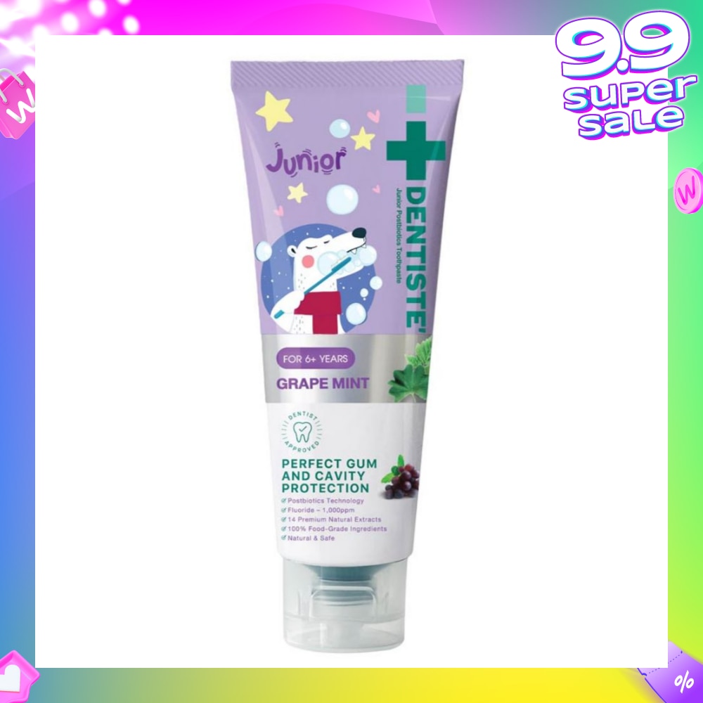 Kids Postbiotics Toothpaste Grape Mint Flavor For 6yrs old Above (For Perfect Gum & Cavity Protection) 60g