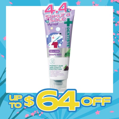 DENTISTE - Kids Postbiotics Toothpaste Grape Mint Flavor For 6yrs old Above (For Perfect Gum & Cavity Protection) 60g