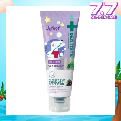 DENTISTE Kids Postbiotics Toothpaste Grape Mint Flavor For 6yrs old Above (For Perfect Gum & Cavity Protection) 60g