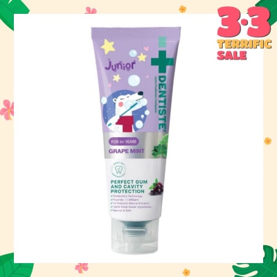 DENTISTE Kids Postbiotics Toothpaste Grape Mint Flavor For 6yrs old Above (For Perfect Gum & Cavity Protection) 60g