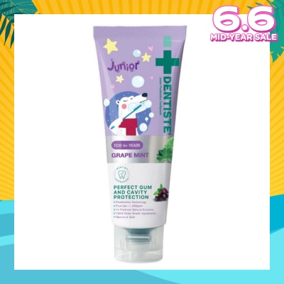 DENTISTE Kids Postbiotics Toothpaste Grape Mint Flavor For 6yrs old Above (For Perfect Gum & Cavity Protection) 60g