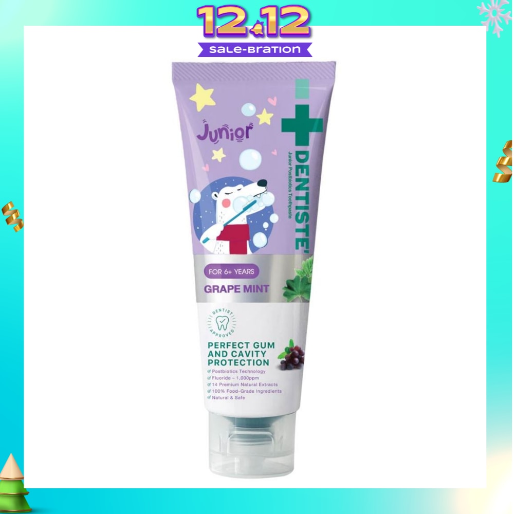 Kids Postbiotics Toothpaste Grape Mint Flavor For 6yrs old Above (For Perfect Gum & Cavity Protection) 60g
