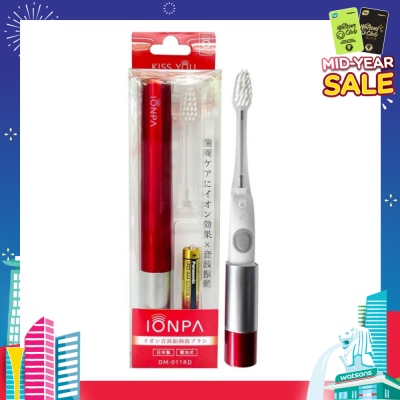 KISS YOU Ionpa DM 011 Red Toothbrush 1s (Battery Included)