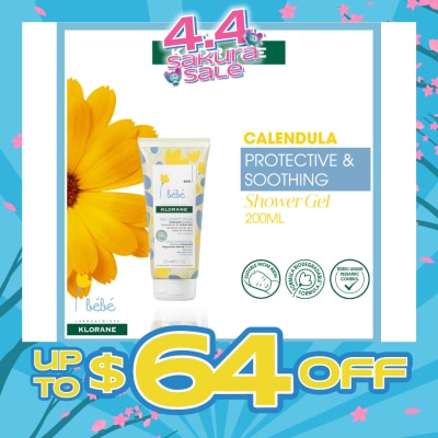 KLORANE - Bebe Gentle Cleansing Calendula Gel (Suitable For Baby From Birth, Tear-Free, For Hair & Body) 200ml