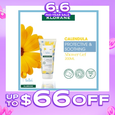 KLORANE - Bebe Gentle Cleansing Calendula Gel (Suitable For Baby From Birth, Tear-Free, For Hair & Body) 200ml