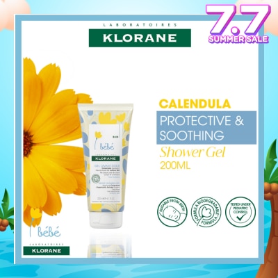 KLORANE Bebe Gentle Cleansing Calendula Gel (Suitable For Baby From Birth, Tear-Free, For Hair & Body) 200ml