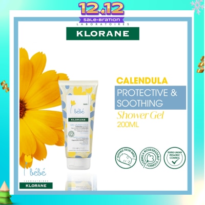 KLORANE Bebe Gentle Cleansing Calendula Gel (Suitable For Baby From Birth, Tear-Free, For Hair & Body) 200ml