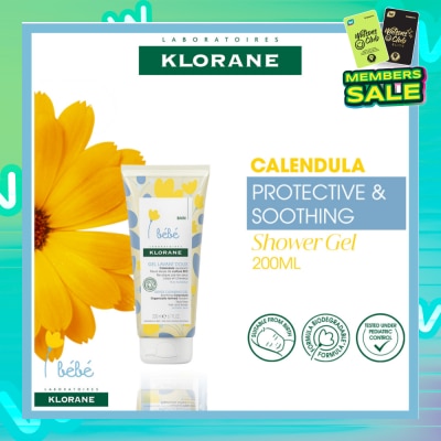 KLORANE Bebe Gentle Cleansing Calendula Gel (Suitable For Baby From Birth, Tear-Free, For Hair & Body) 200ml