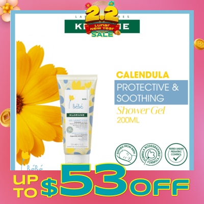 KLORANE Bebe Gentle Cleansing Calendula Gel (Suitable For Baby From Birth, Tear-Free, For Hair & Body) 200ml
