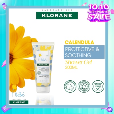 KLORANE Bebe Gentle Cleansing Calendula Gel (Suitable For Baby From Birth, Tear-Free, For Hair & Body) 200ml