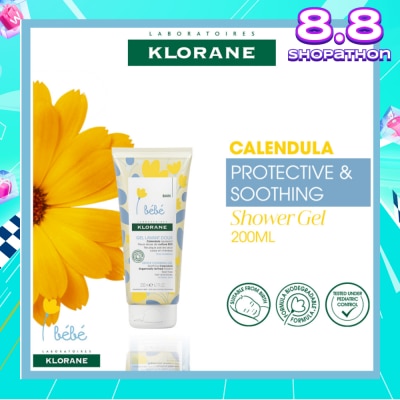 KLORANE Bebe Gentle Cleansing Calendula Gel (Suitable For Baby From Birth, Tear-Free, For Hair & Body) 200ml