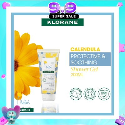 KLORANE - Bebe Gentle Cleansing Calendula Gel (Suitable For Baby From Birth, Tear-Free, For Hair & Body) 200ml image