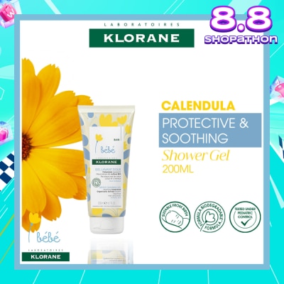 KLORANE Bebe Gentle Cleansing Calendula Gel (Suitable For Baby From Birth, Tear-Free, For Hair & Body) 200ml