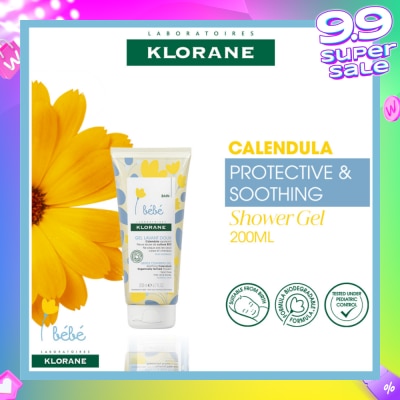KLORANE Bebe Gentle Cleansing Calendula Gel (Suitable For Baby From Birth, Tear-Free, For Hair & Body) 200ml