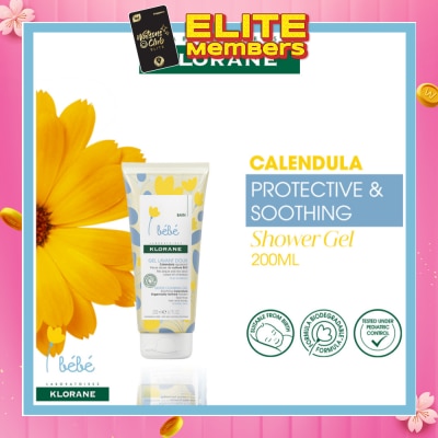 KLORANE Bebe Gentle Cleansing Calendula Gel (Suitable For Baby From Birth, Tear-Free, For Hair & Body) 200ml