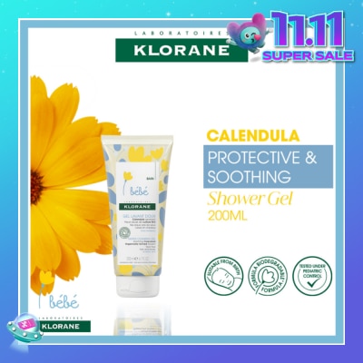 KLORANE Bebe Gentle Cleansing Calendula Gel (Suitable For Baby From Birth, Tear-Free, For Hair & Body) 200ml