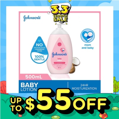 JOHNSON'S Baby Baby Regular Moisturizing Lotion 24H Moisturization 500ml