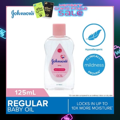 JOHNSON'S Baby Baby Regular Moisturizing Baby Oil Locks In Moisture 125ml