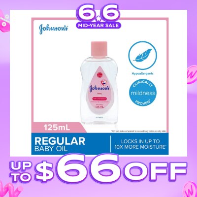 JOHNSON'S Baby - Baby Regular Moisturizing Baby Oil Locks In Moisture 125ml