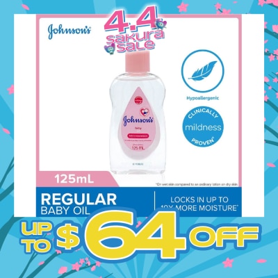 JOHNSON'S Baby - Baby Regular Moisturizing Baby Oil Locks In Moisture 125ml