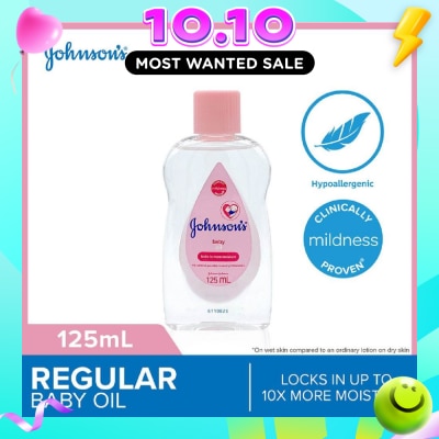 JOHNSON'S Baby Baby Regular Moisturizing Baby Oil Locks In Moisture 125ml image