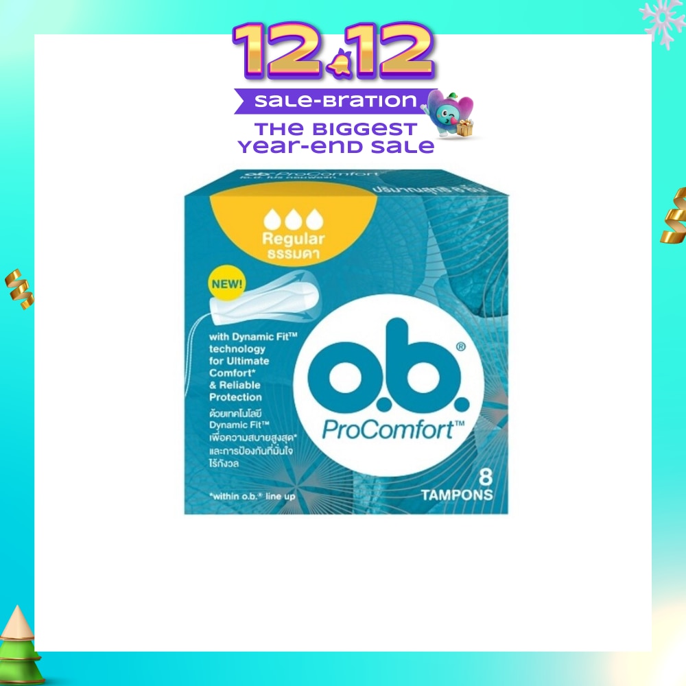 Procomfort Regular Tampons Silktouch With Dynamicfit Technology (For Average Flow Days + Environmental-Friendly + No Additional Applicator) 8s