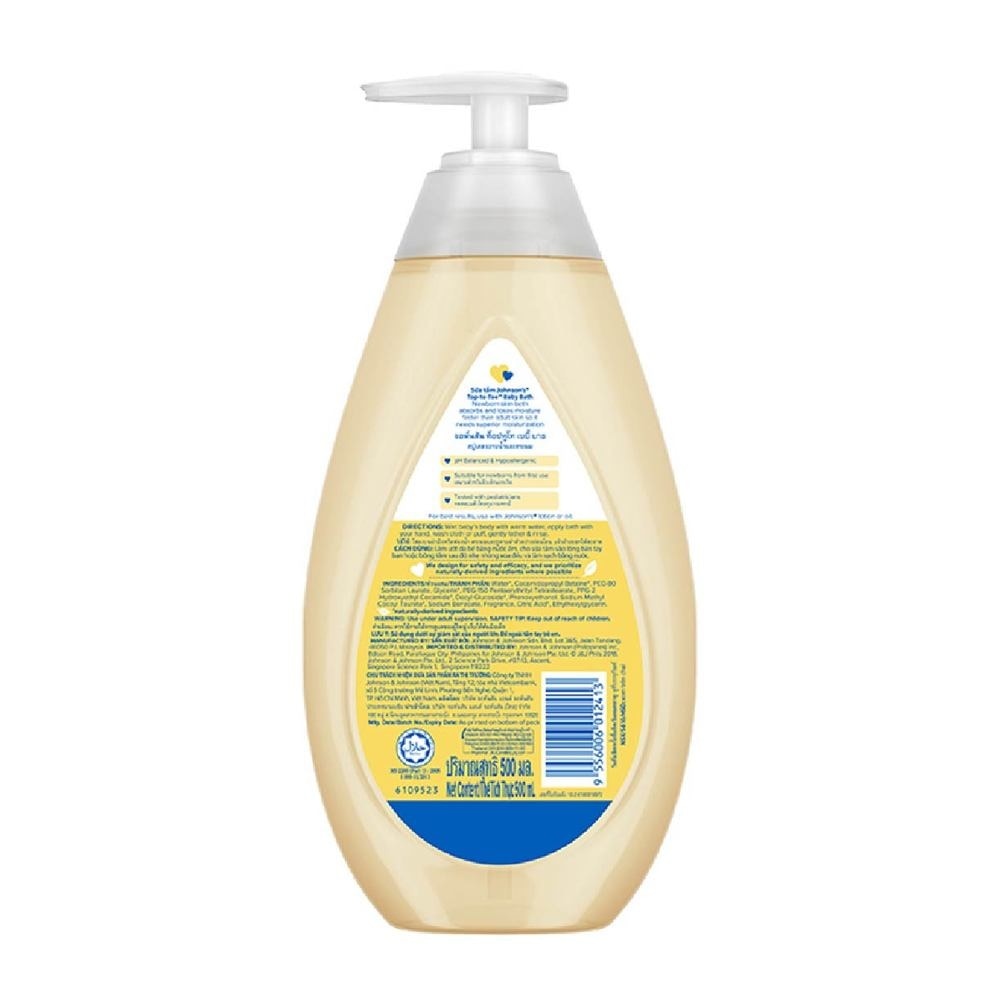 Baby Top-To-Toe Hair & Body Baby Bath Cleanses Without Drying 500ml